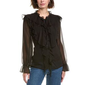 Colette Rose Womens  Blouse, Black